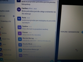 Galeria przedstawia karty pracy uzupełnione przez uczniów na platformie do zdalnego nauczania oraz fragmenty prezentacji i filmów udostępnionych przez PAH.