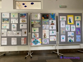 Zdjęcie prezentujące pracę uczniów z okazji światowego dnia ziemi w 2023