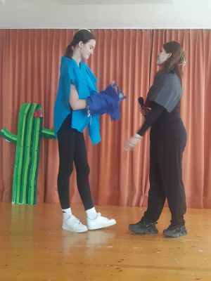 uczniowie na wystąpieniu - Theater for tolerance